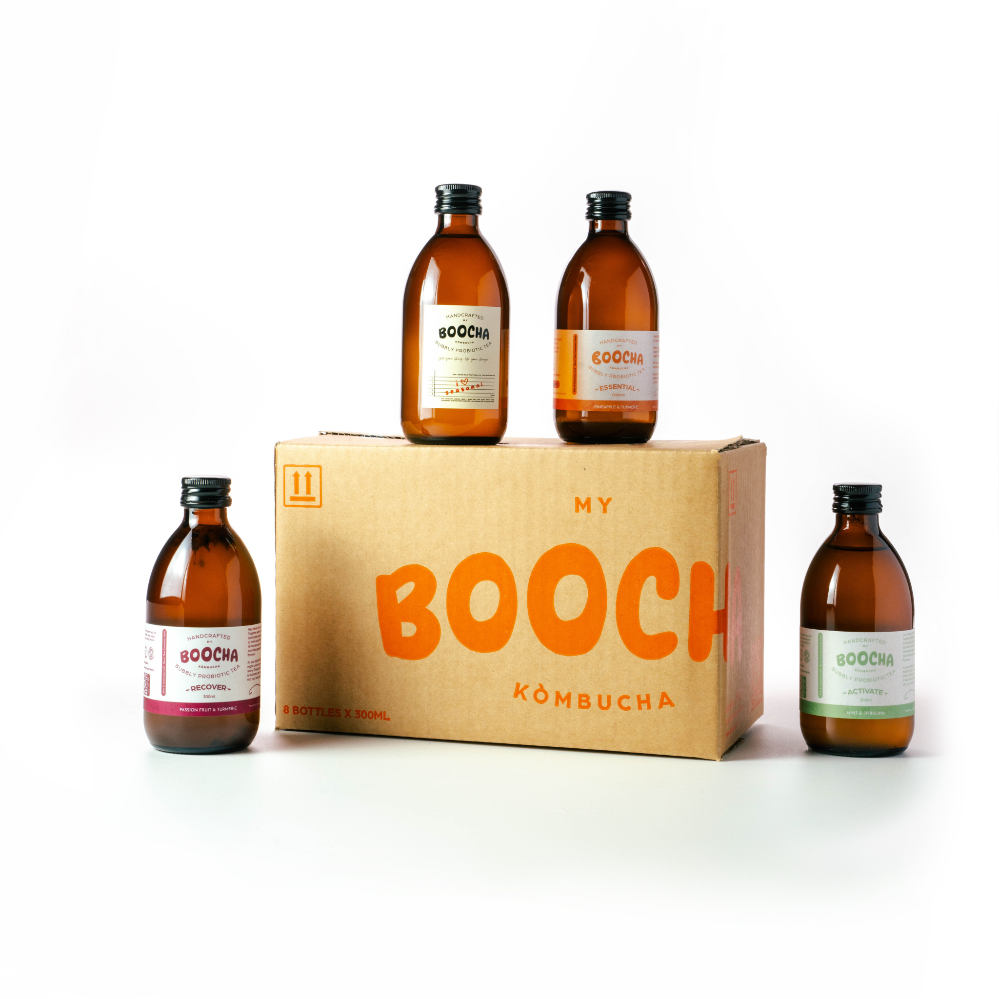 Boo Cha Build Your Own Pack (8 x 300ml) – MyBoocha Kombucha